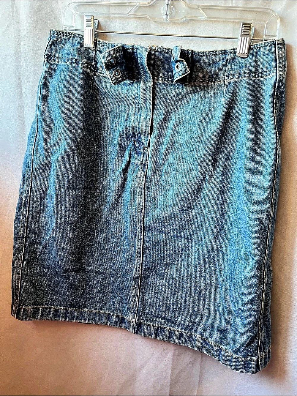 Vintage Harvé Bernard Denim Skirt Size 12